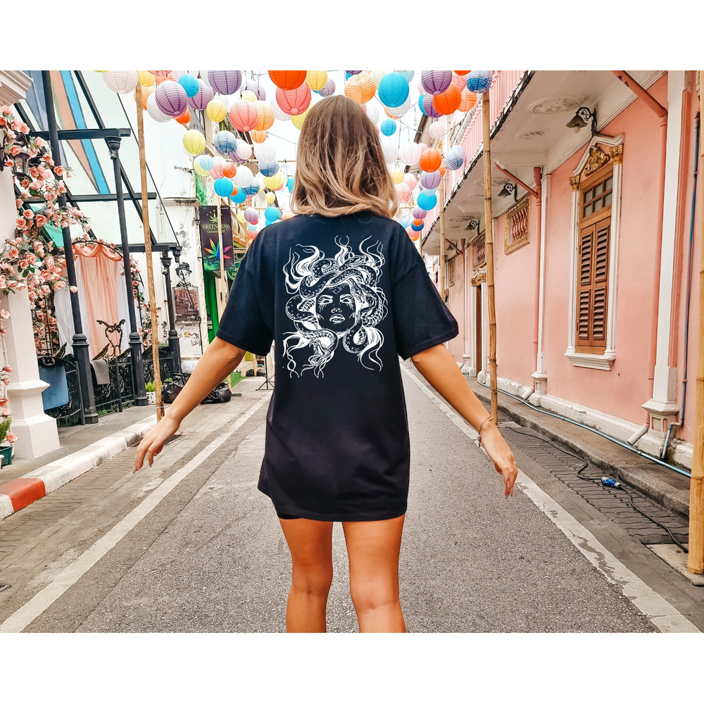 Comfort Colors® Medusa Snake Face Shirt, Greek Mythology Tee, Greek Legends Top, Mythical Creatures Shirt, Spooky Ancient Mythology Shirt - 6.jpg