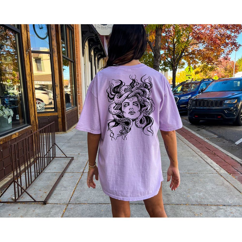 Comfort Colors® Medusa Snake Face Shirt, Greek Mythology Tee, Greek Legends Top, Mythical Creatures Shirt, Spooky Ancient Mythology Shirt - 7.jpg