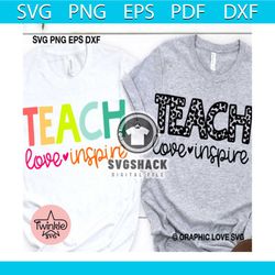 teach love inspire svg leopard teacher svg, teacher appreciation gift svg, back to school svg