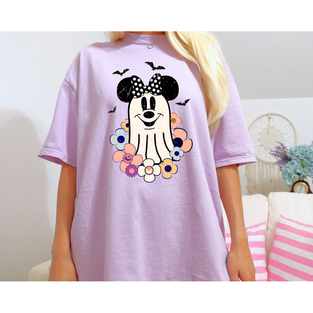 Comfort Colors® Retro Floral Minnie Ghost Halloween Shirt, Floral Minnie Halloween Shirt, Disney Halloween Shirt, Vintage Minnie Ghost Shirt - 7.jpg