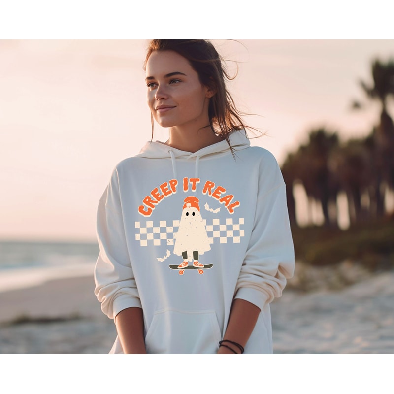 Creep It Real Halloween Sweatshirt, Fall Season Hoodie, Spooky Season Ghost Lover Sweatshirt, Halloween Party Hoodie, Creepy Cute Sweatshirt - 3.jpg