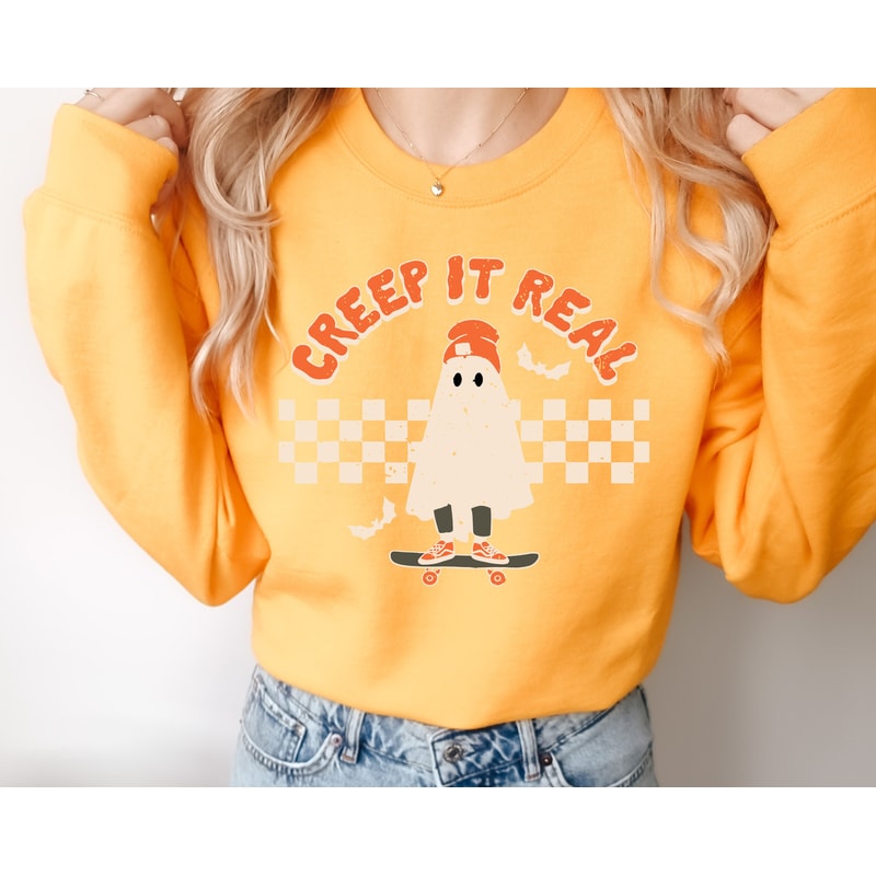 Creep It Real Halloween Sweatshirt, Fall Season Hoodie, Spooky Season Ghost Lover Sweatshirt, Halloween Party Hoodie, Creepy Cute Sweatshirt - 6.jpg