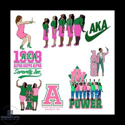 alpha kappa alpha bundles svg, sorority svg, aka girl gang, aka sorority svg