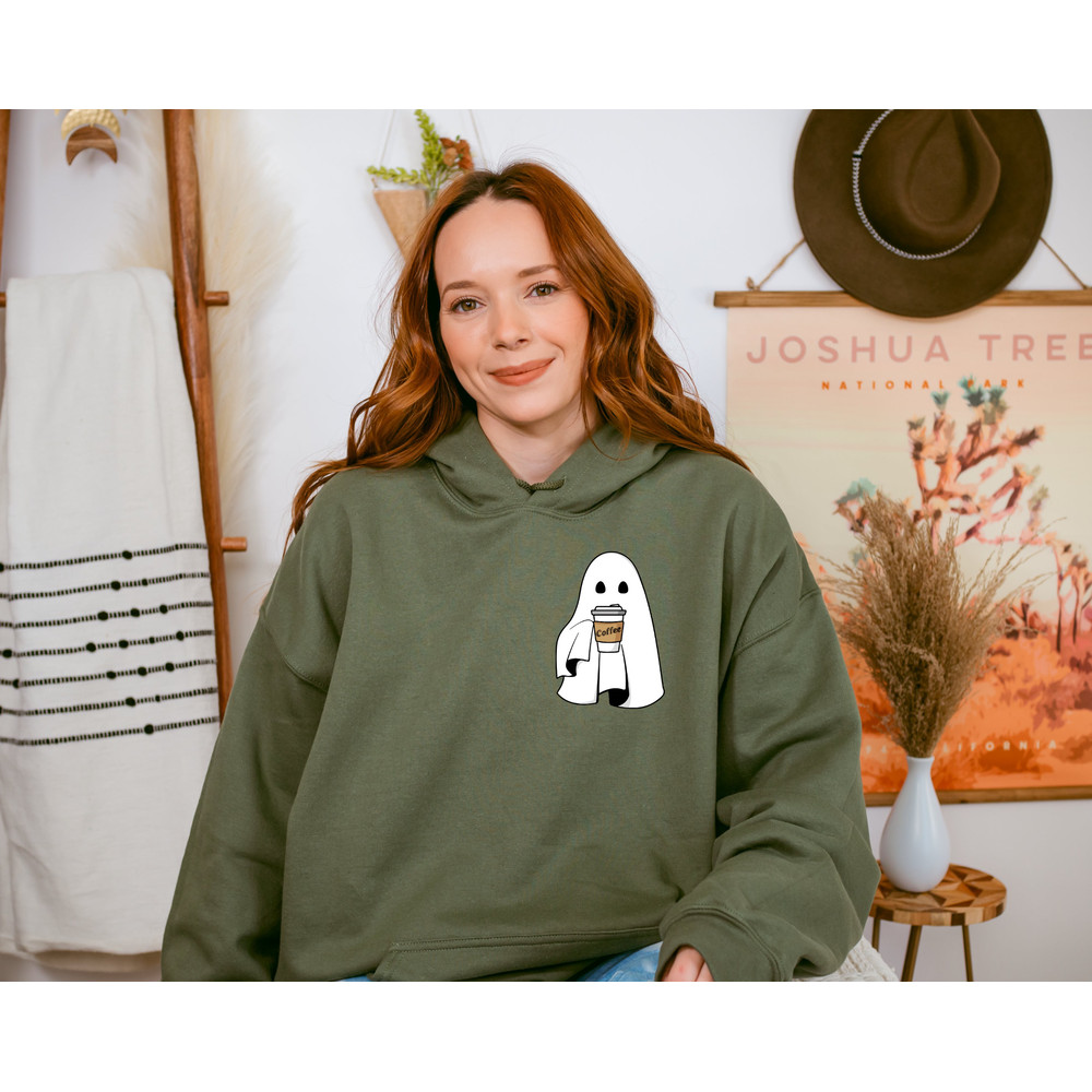 Cute Ghost Coffee Halloween Sweatshirt, Spooky Season Shirt, Funny Halloween Hoodie, Fall Coffee Lover Sweater, Retro Fall Ghost Hoodie - 2.jpg