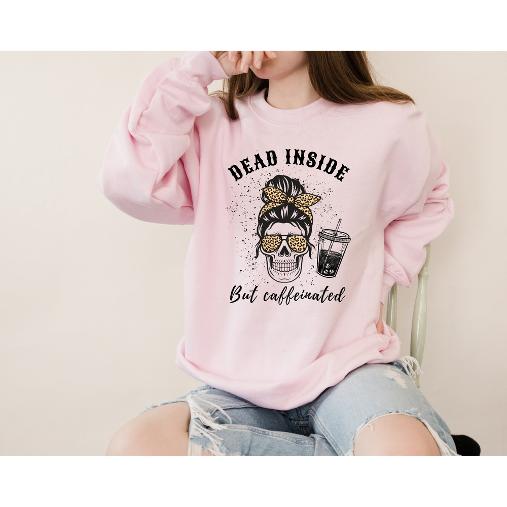 Dead Inside But Caffeinated, Halloween Mom Sweatshirt, Coffee Lover Hoodie, Caffeine Addict Sweater, Funny Halloween Sweater, Coffee Hoodie - 6.jpg
