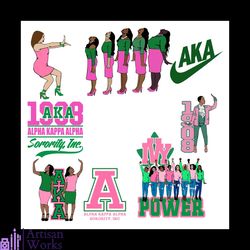 alpha kappa alpha bundles svg, sorority svg, aka girl gang, aka sorority svg