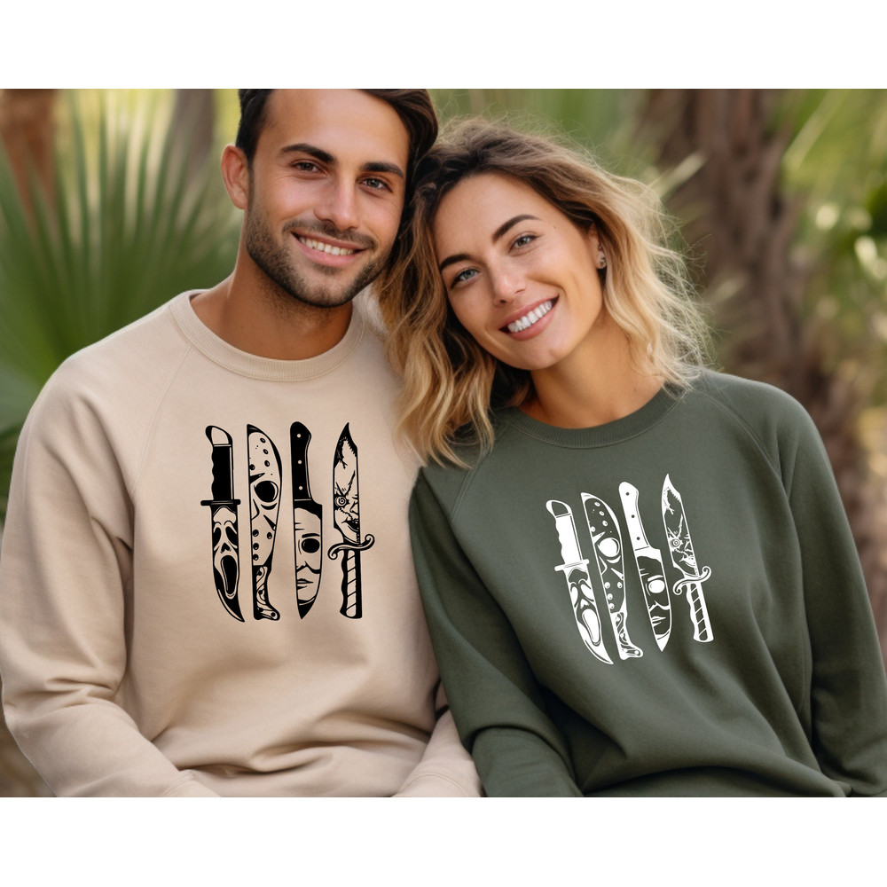 Halloween Horror Movie Knives Sweatshirt, Halloween Horror Hoodie, Halloween Knives Sweat, Halloween Movie Sweater, Spooky Season Sweater - 4.jpg