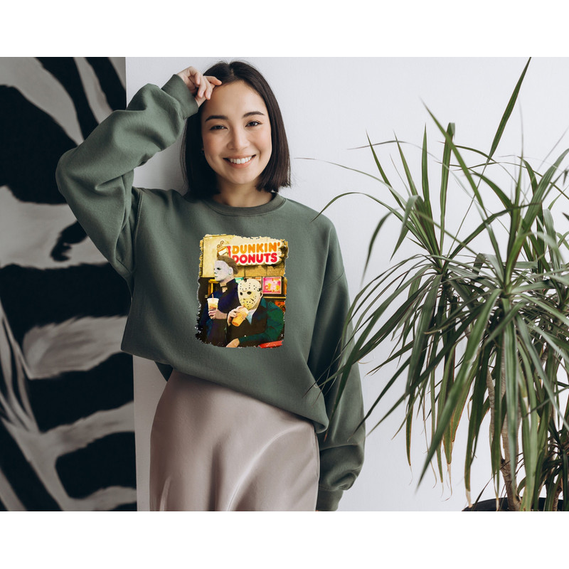 Halloween Killers Sweater, Horror Movies Lover Sweatshirt, Jason Michael Myers Hoodie, Dunkin Donuts Sweatshirt, Funny Halloween Sweater - 2.jpg