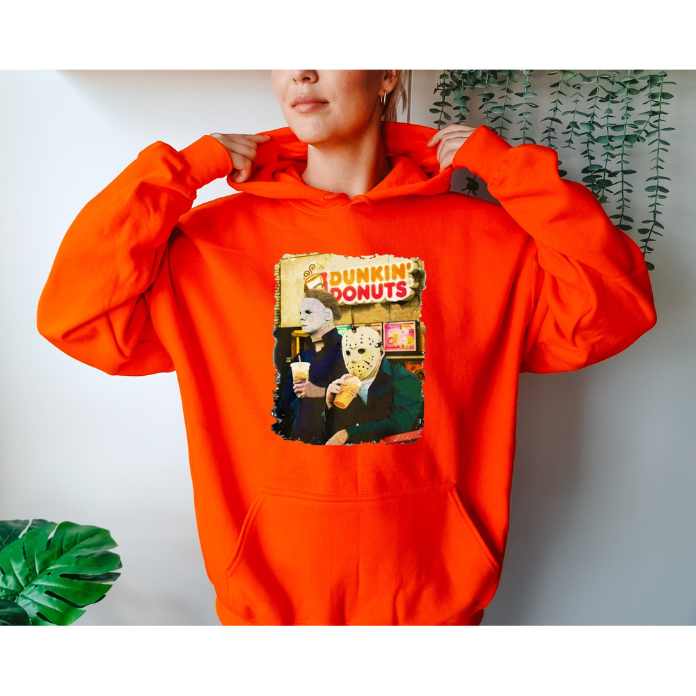 Halloween Killers Sweater, Horror Movies Lover Sweatshirt, Jason Michael Myers Hoodie, Dunkin Donuts Sweatshirt, Funny Halloween Sweater - 6.jpg