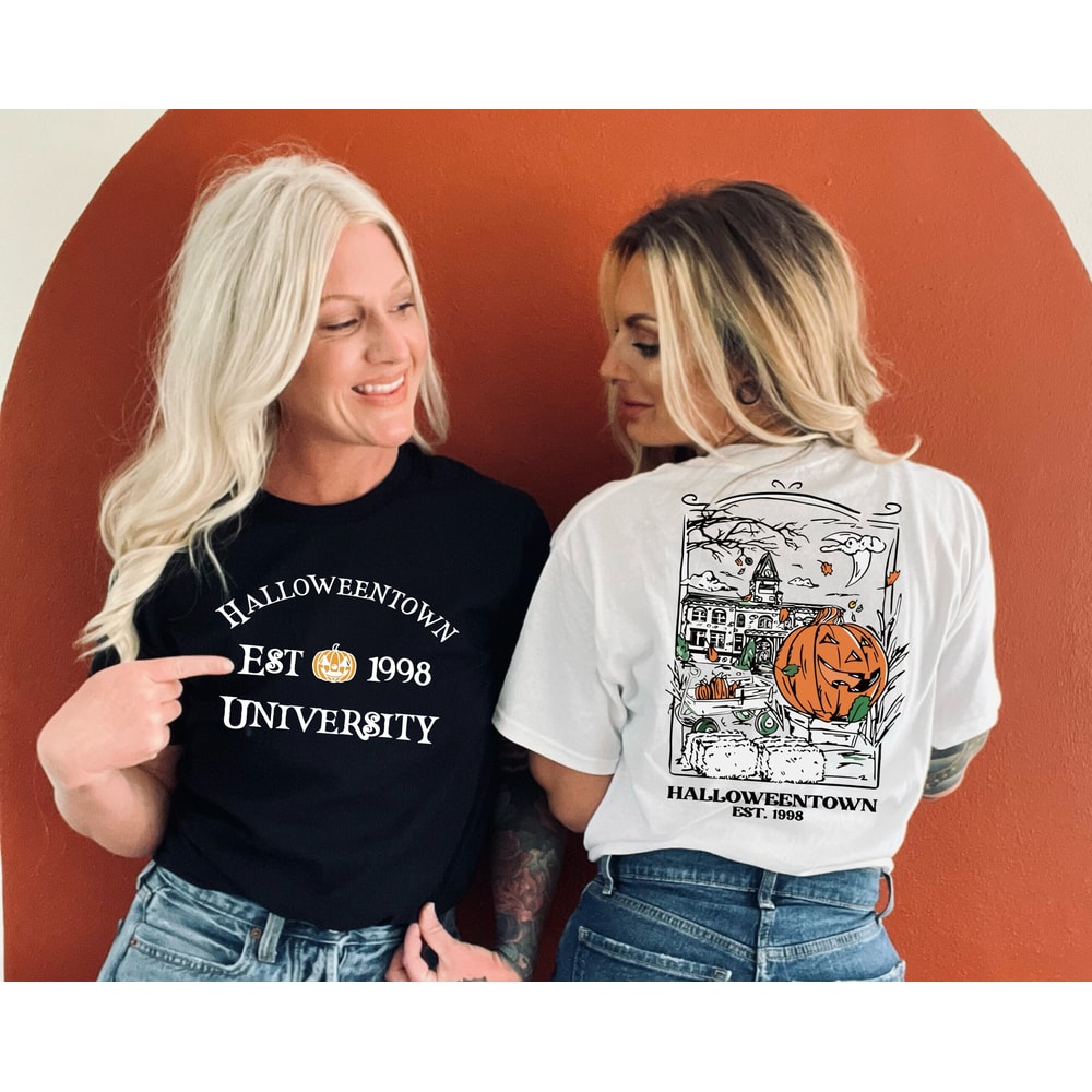 Halloweentown University Est 1998 T-shirt, 2 Sides Halloweentown Shirt, Fall Shirt, Halloweentown 1998 Shirt, Halloween Tees, Pumpkin Shirt - 1.jpg