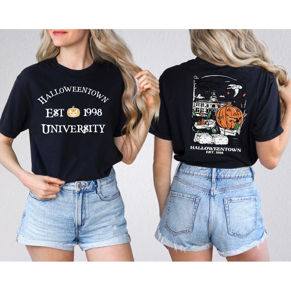 Halloweentown University Est 1998 T-shirt, 2 Sides Halloweentown Shirt, Fall Shirt, Halloweentown 1998 Shirt, Halloween Tees, Pumpkin Shirt - 3.jpg