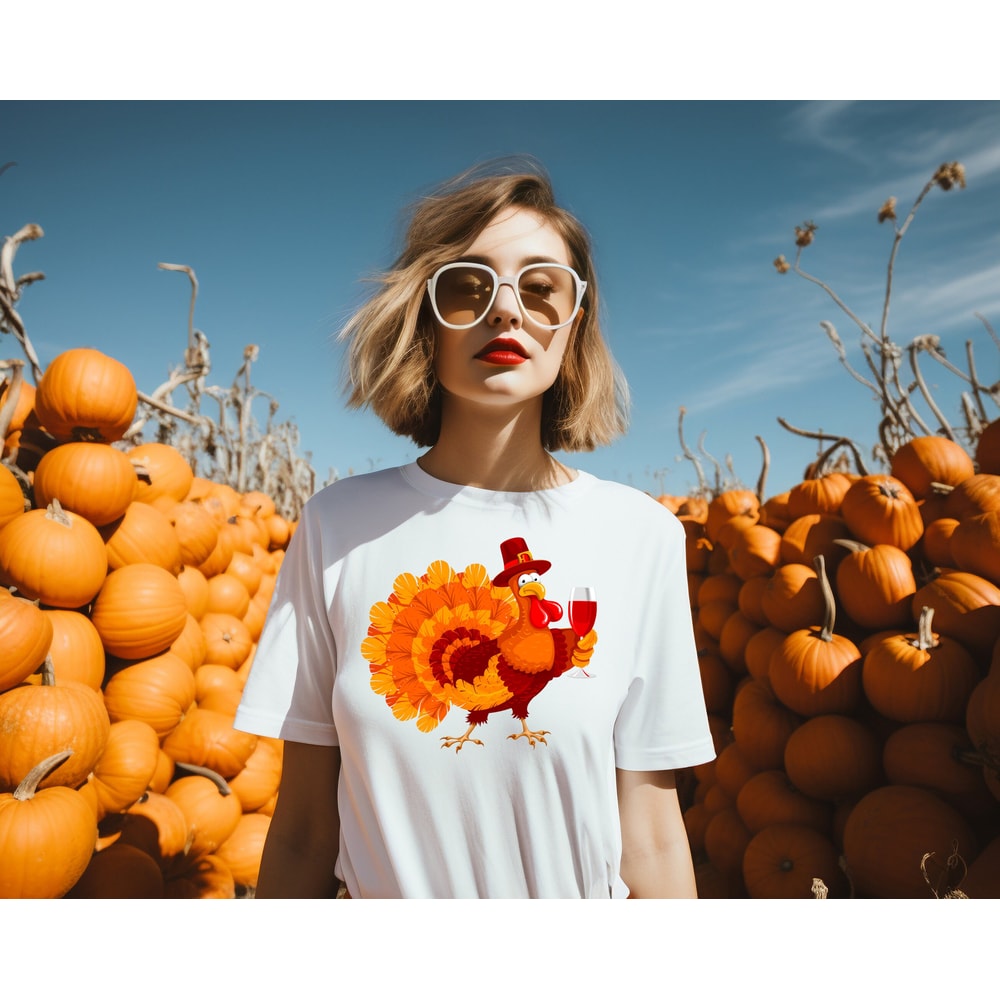 Happy Hallothanksmas Glass Wine Lights Funny Gift Shirt, Turkey Thanksgiving Shirt, Thanksgiving Shirt, Christmas Shirt, Lover Drinking Wine - 4.jpg