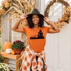 haunted house shirt, halloween shirt, spooky halloween shirts, halloween party shirt, happy halloween t-shirts, matching