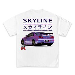 nissan skyline gtr racing t-shirt | rare jdm motorsports japanese race car collectible | rare vintage 90s style f1
