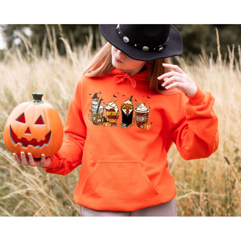 Latte Coffee Halloween Witch School Sweatshirt, Witch School Hoodie, Boba Sweat, Latte Shirt, Cute Coffee Shirt, Witch Shirt, Halloween Gift - 1.jpg