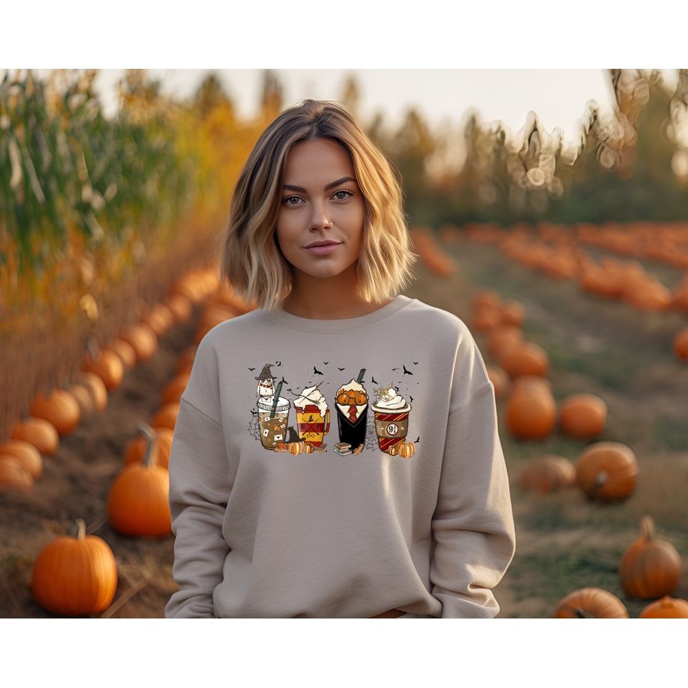 Latte Coffee Halloween Witch School Sweatshirt, Witch School Hoodie, Boba Sweat, Latte Shirt, Cute Coffee Shirt, Witch Shirt, Halloween Gift - 6.jpg