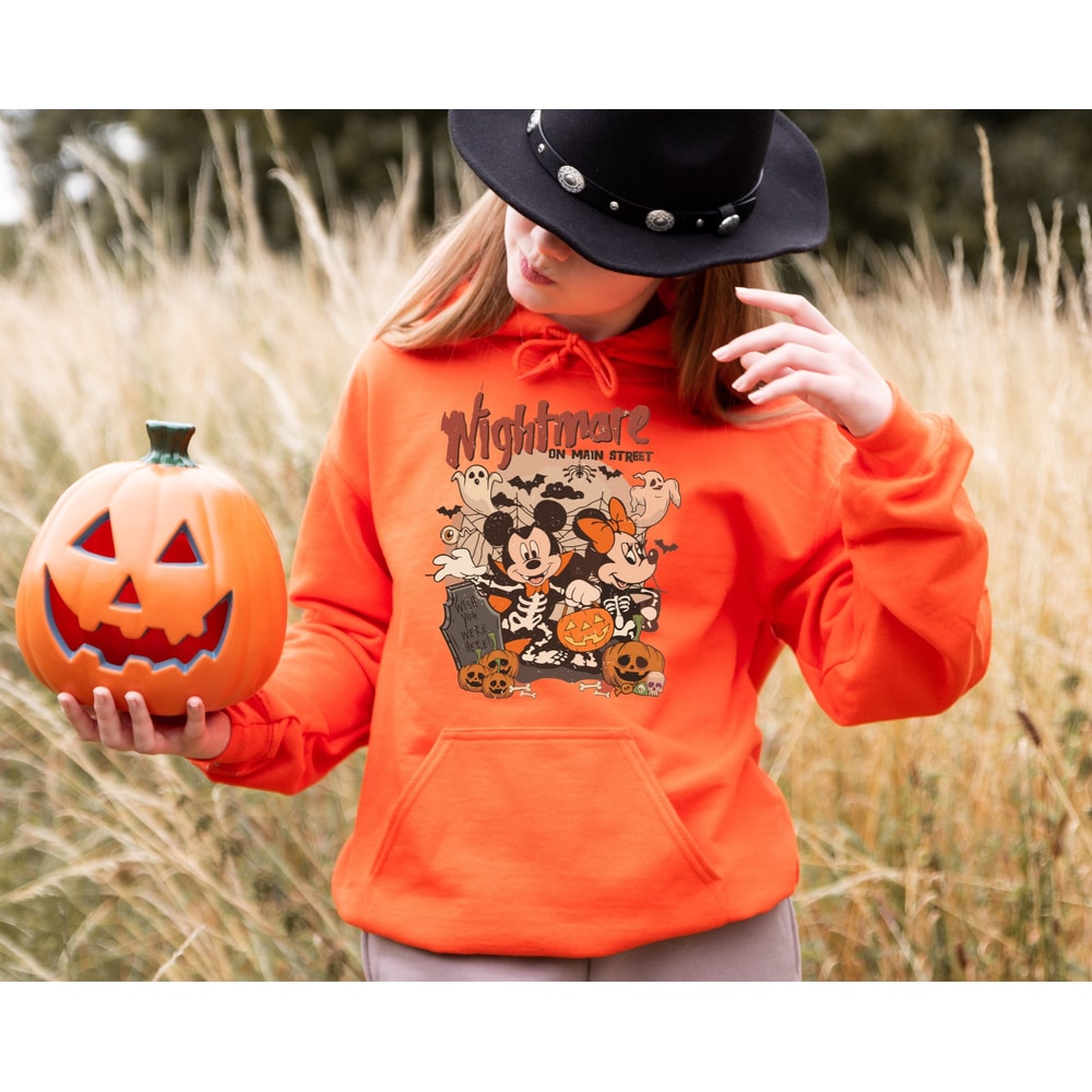 Mickey Minnie Halloween Sweatshirt, Vintage Disney Halloween Hoodie, Nightmare On The Main Streat Sweatshirt, Halloween Pumpkin Hoodie - 1.jpg