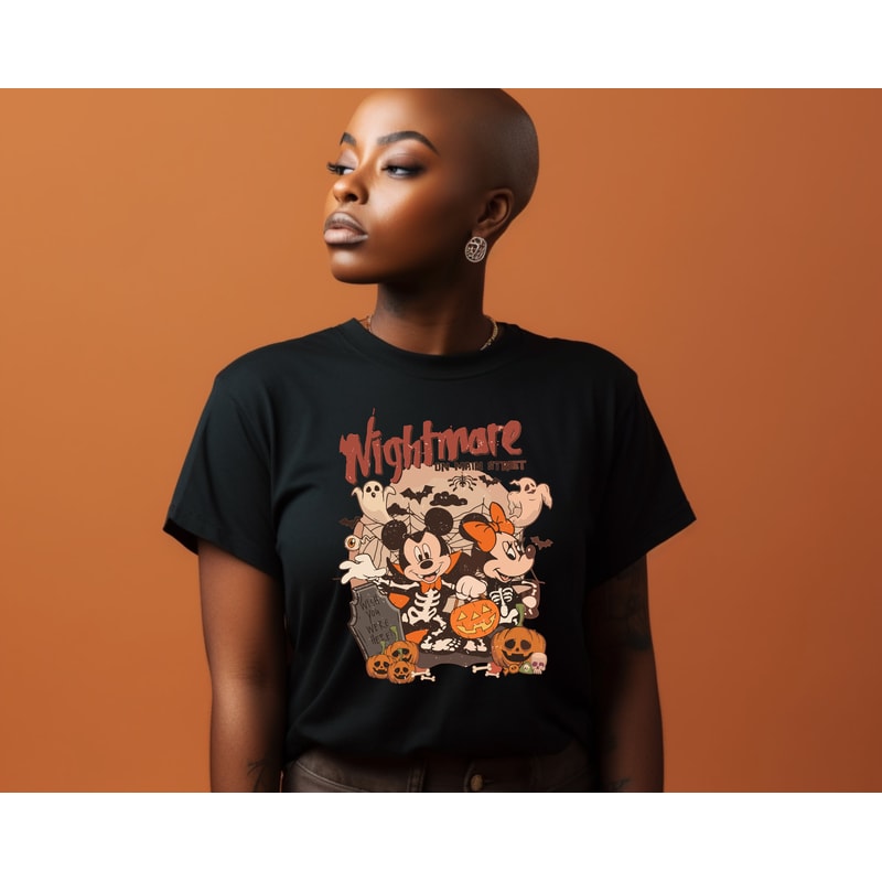 Mickey Minnie Halloween Shirt, Vintage Disney Halloween T-shirt, Nightmare On The Main Streat Shirt, Halloween Pumpkin Shirt, Spooky Shirt - 2.jpg