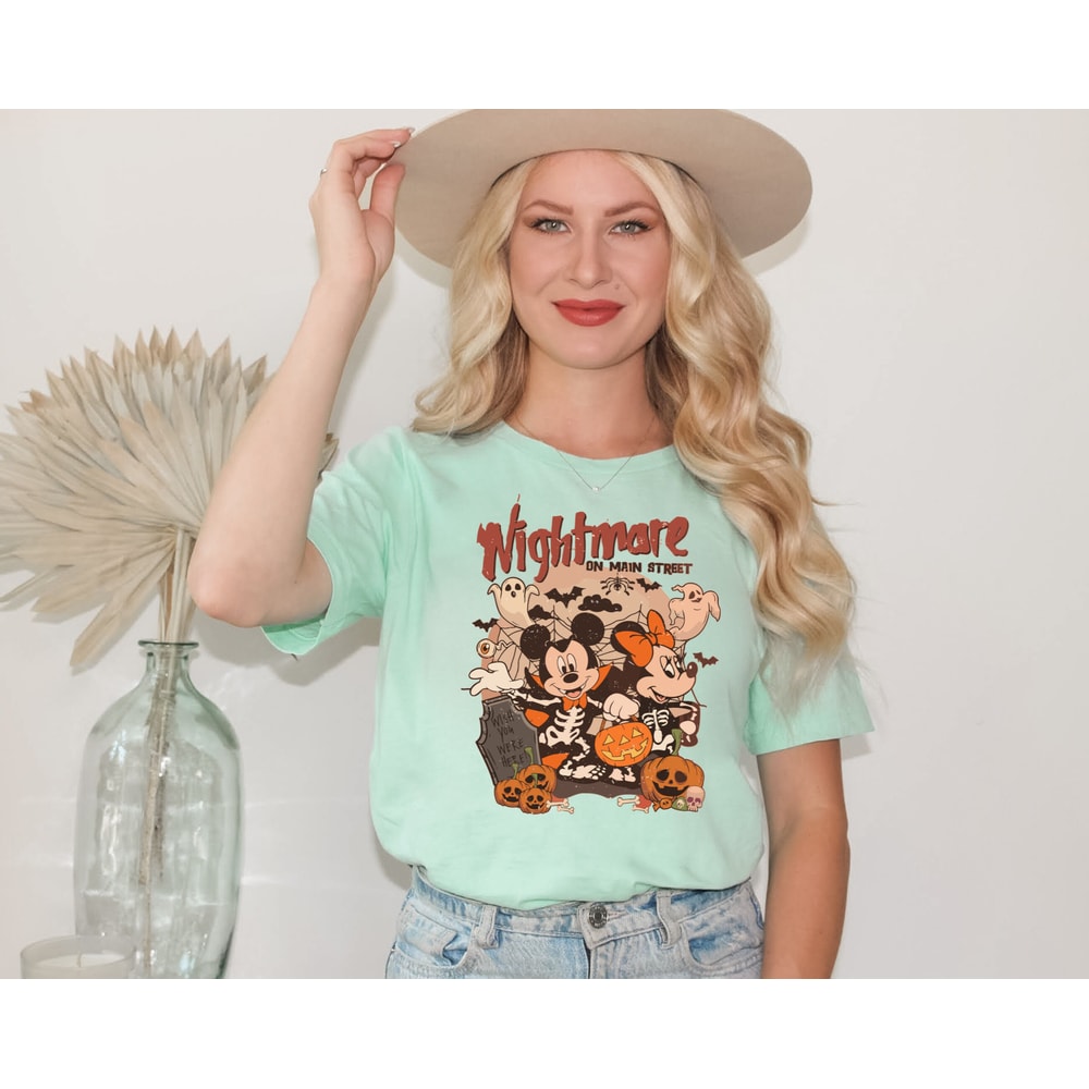 Mickey Minnie Halloween Shirt, Vintage Disney Halloween T-shirt, Nightmare On The Main Streat Shirt, Halloween Pumpkin Shirt, Spooky Shirt - 3.jpg