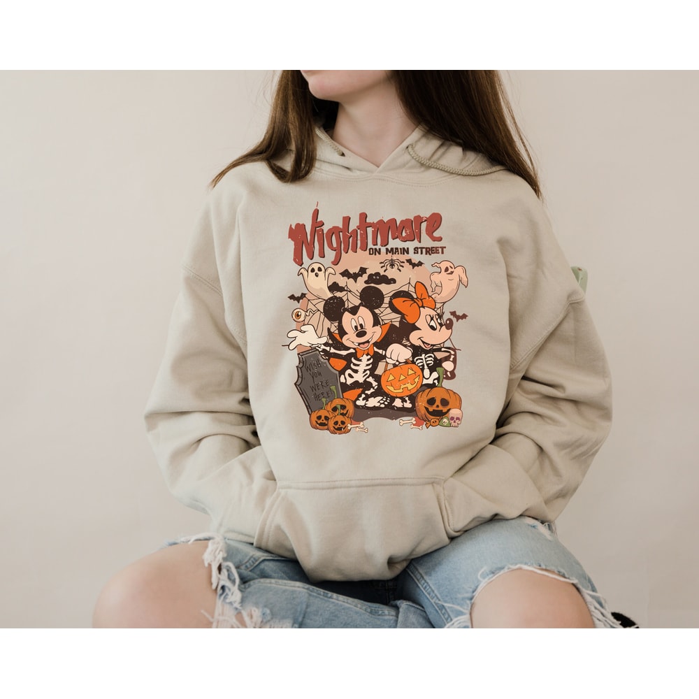 Mickey Minnie Halloween Sweatshirt, Vintage Disney Halloween Hoodie, Nightmare On The Main Streat Sweatshirt, Halloween Pumpkin Hoodie - 3.jpg