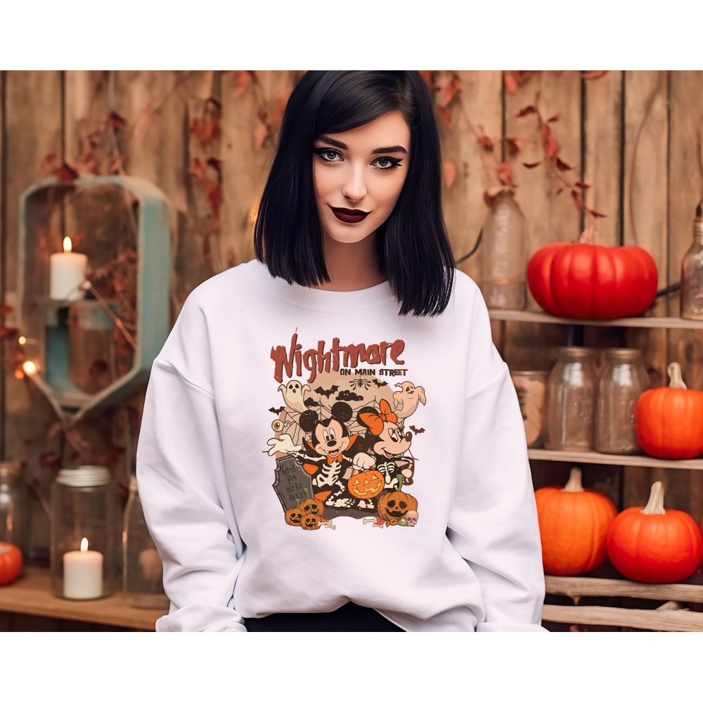 Mickey Minnie Halloween Sweatshirt, Vintage Disney Halloween Hoodie, Nightmare On The Main Streat Sweatshirt, Halloween Pumpkin Hoodie - 4.jpg