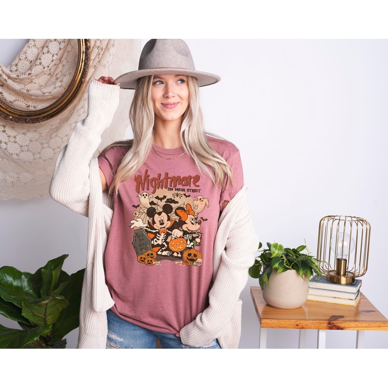 Mickey Minnie Halloween Shirt, Vintage Disney Halloween T-shirt, Nightmare On The Main Streat Shirt, Halloween Pumpkin Shirt, Spooky Shirt - 5.jpg