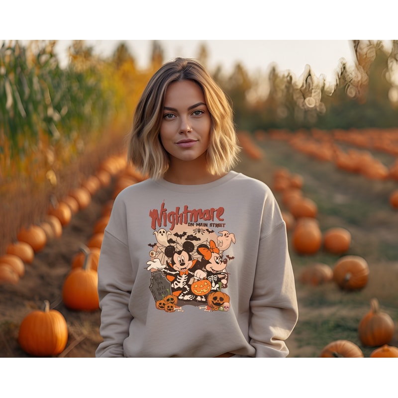 Mickey Minnie Halloween Sweatshirt, Vintage Disney Halloween Hoodie, Nightmare On The Main Streat Sweatshirt, Halloween Pumpkin Hoodie - 6.jpg