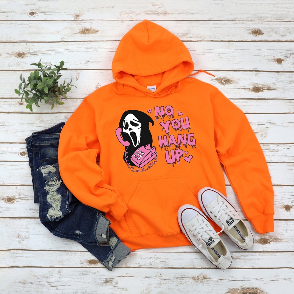 No You Hang Up Sweatshirt, Ghostface Valentine Sweater, Halloween Hoodie, Halloween Gift, Funny Valentine Sweatshirt ,Funny Ghostface Hoodie - 4.jpg