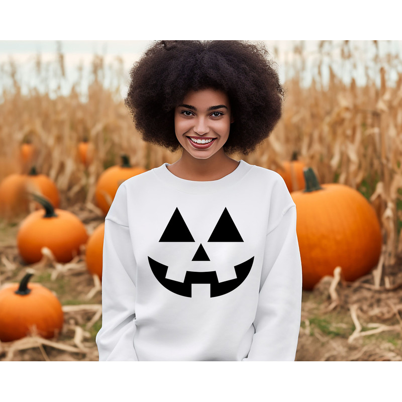 Pumpkin Cute Halloween Party Sweat ,Halloween Shirts, Jack-O-Lantern Sweatshirt, Women's Halloween Hoodie ,Spooky Season Pumpkin Sweater - 4.jpg