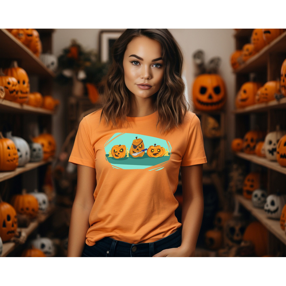 Spooky Pumpkin Shirt, Halloween Pumpkin Shirt, Jack-o-Lantern Shirt, Halloween Crewneck Shirt, Halloween Tee, Spooky Season Shirt, Fall Tee - 1.jpg