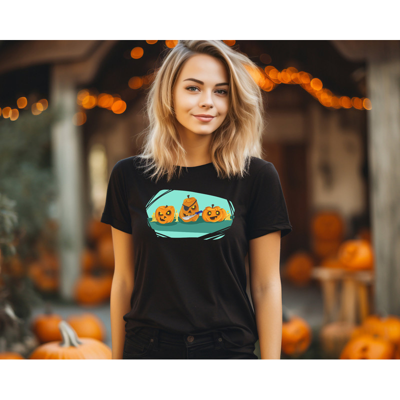 Spooky Pumpkin Shirt, Halloween Pumpkin Shirt, Jack-o-Lantern Shirt, Halloween Crewneck Shirt, Halloween Tee, Spooky Season Shirt, Fall Tee - 2.jpg