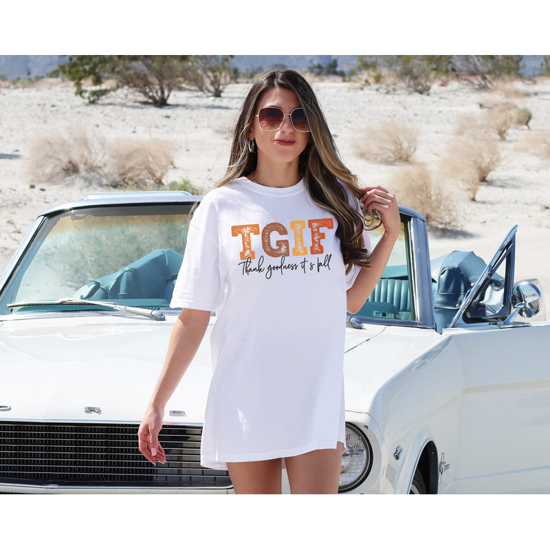 TGIF Thank Goodness It's Fall Shirt, TGIF Shirt, Fall Shirt, Fall Vibes Shirt, Cute Fall Shirt, Thanksgiving Shirt, Matching Turkey Day Tee - 6.jpg