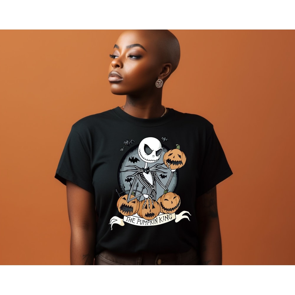 The Nightmare Before Christmas Pumpkin, King Jack Skellington Shirt, Halloween Pumpkin Face Gift Shirt, Nightmare Shirt, Fall Shirt Tee - 1.jpg