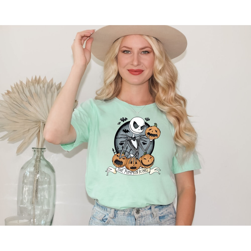 The Nightmare Before Christmas Pumpkin, King Jack Skellington Shirt, Halloween Pumpkin Face Gift Shirt, Nightmare Shirt, Fall Shirt Tee - 3.jpg