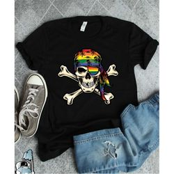 lgbt shirt, pirate gay flag shirt, lgbt awareness, lgbt pride shirt, awareness shirts, cool gay pride lesbian trans awar