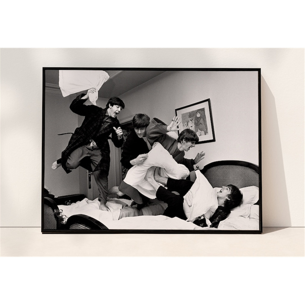 MR-59202314543-the-beatles-pillow-fight-poster-black-and-white-the-beatles-image-1.jpg