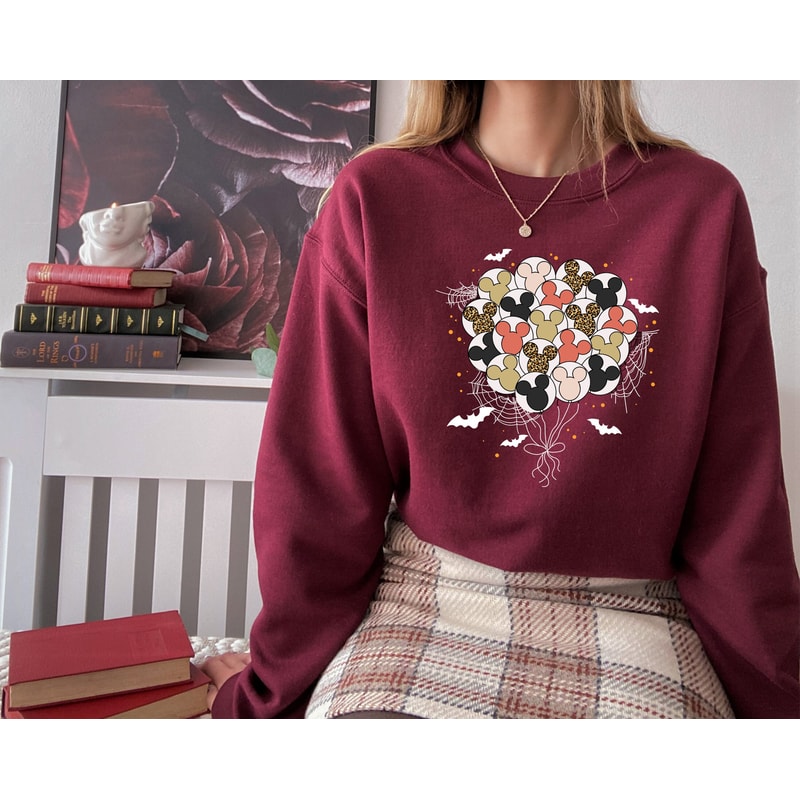 Vintage Disney Balloons Halloween Sweatshirt, Mickey Halloween Balloons Hoodie, Mickey Not So Scary, Disney Trip Shirt, Disney Family Shirt - 3.jpg