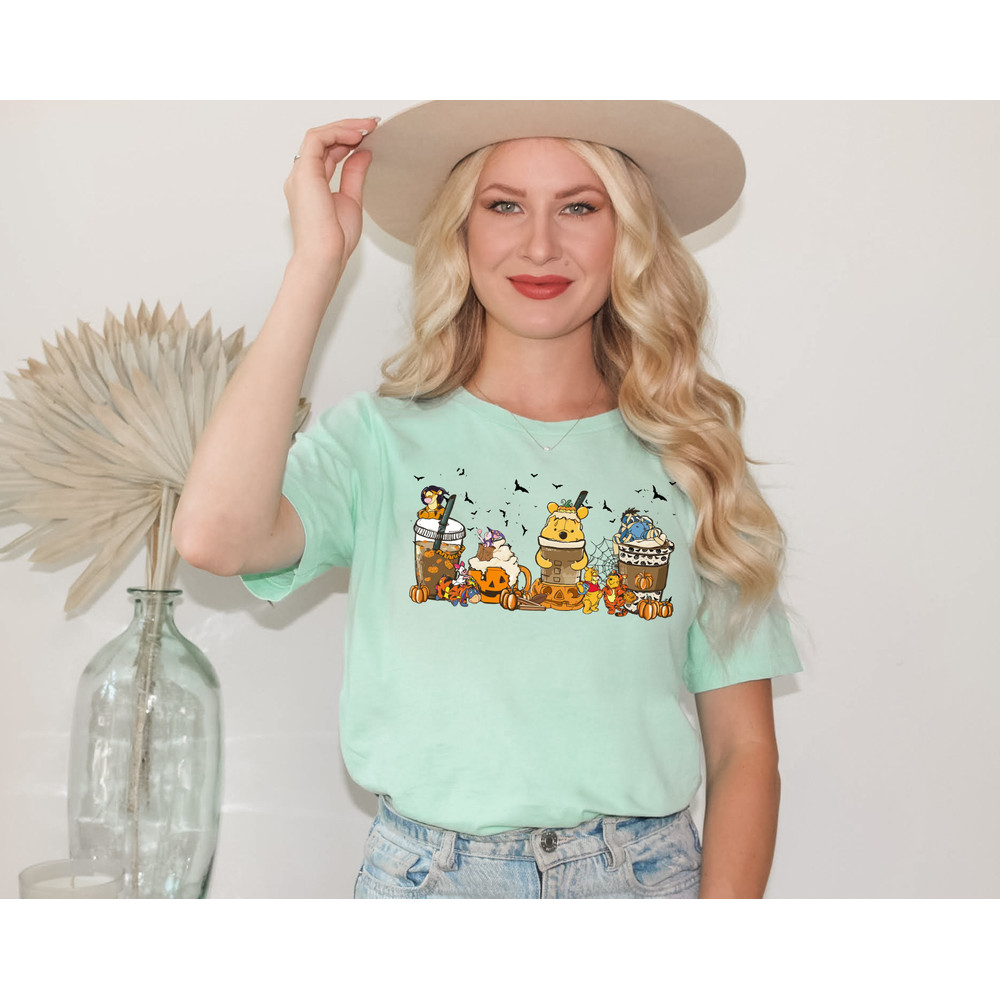 Winnie The Pooh Halloween Shirt, Cute Winnie The Pooh Shirt, Boba Shirt, Latte Shirt, Coffee Lover Shirt, Witchy Shirt, Halloween Gift Shirt - 2.jpg