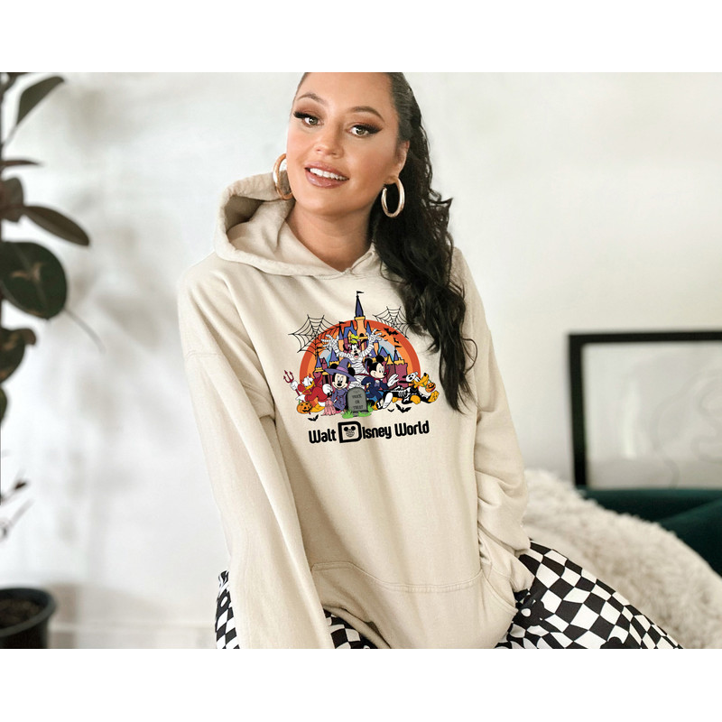 Vintage Walt Disney World Halloween Sweatshirt, Disneyworld Halloween Hoodie, Mickey And Friends Halloween Shirt, Disney Family Matching - 2.jpg