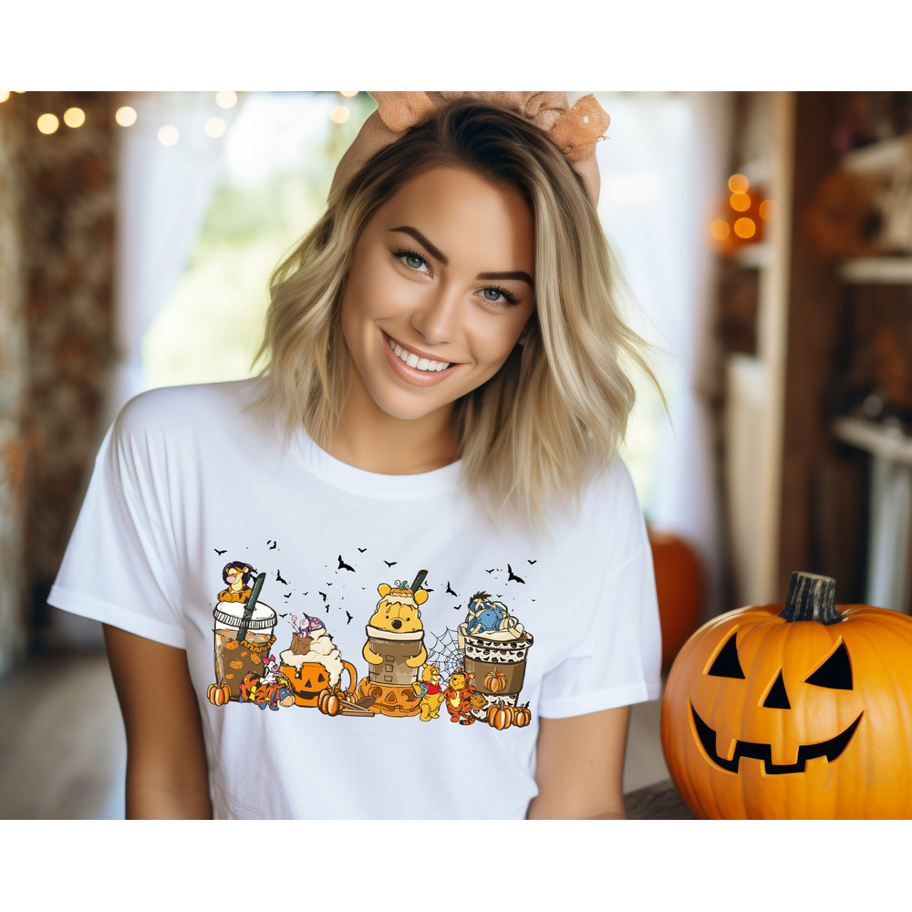Winnie The Pooh Halloween Shirt, Cute Winnie The Pooh Shirt, Boba Shirt, Latte Shirt, Coffee Lover Shirt, Witchy Shirt, Halloween Gift Shirt - 3.jpg