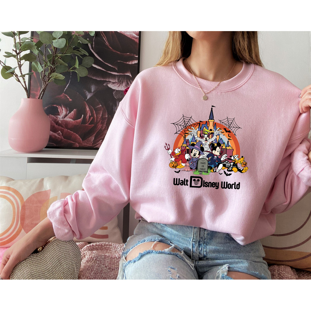 Vintage Walt Disney World Halloween Sweatshirt, Disneyworld Halloween Hoodie, Mickey And Friends Halloween Shirt, Disney Family Matching - 4.jpg