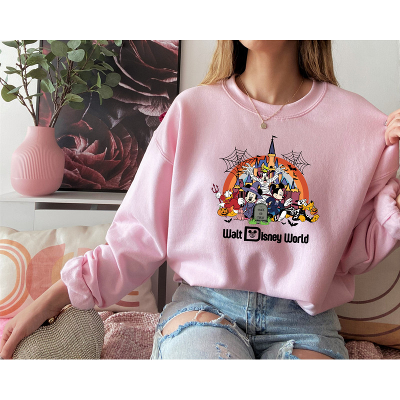Vintage Walt Disney World Halloween Sweatshirt, Disneyworld Halloween Hoodie, Mickey And Friends Halloween Shirt, Disney Family Matching - 4.jpg