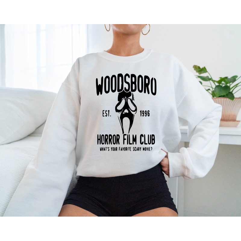 Woodsboro Horror Film Club Sweatshirt, Scary Movie Hoodie, Spooky Halloween Theme Top, Horror Film Fan Sweater, Halloween Celebration Shirt - 2.jpg