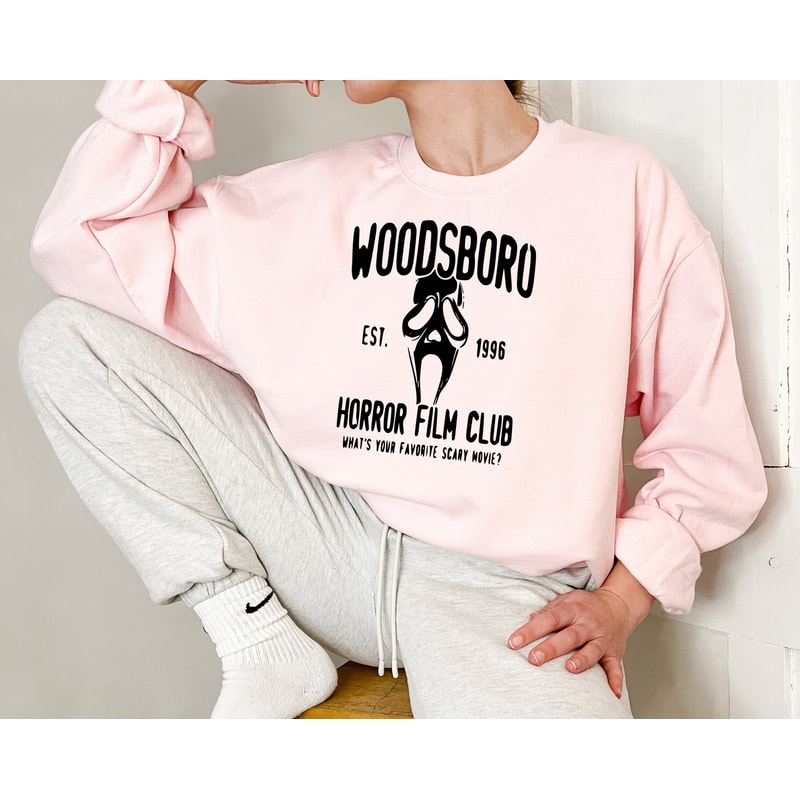 Woodsboro Horror Film Club Sweatshirt, Scary Movie Hoodie, Spooky Halloween Theme Top, Horror Film Fan Sweater, Halloween Celebration Shirt - 4.jpg