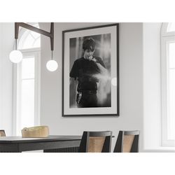 j hope poster, black and white, bts wall art, bts room decor, digital download prints, vintage bts poster, music wall ar