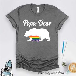 papa bear shirt, lgbt dad shirt, lgbt awareness shirt, lgbt pride shirt, gay lesbian trans awareness gift, dad gift, gay