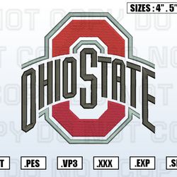 Ohio State Buckeyes Embroidery File, NCAA Teams Embroidery Designs, Machine Embroidery Design File