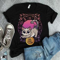 scorpio shirt, scorpio cat zodiac shirt, scorpio gift, scorpio cat, zodiac sign shirt, scorpio astrology cat gift, scorp