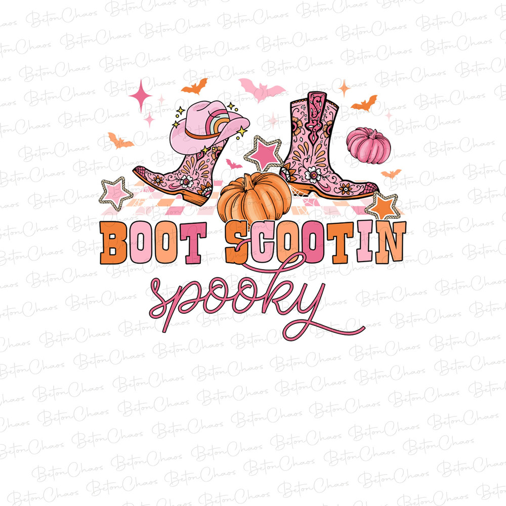 Boot Scoot Spooky png, Western Ghost png, Retro Halloween Design, Cowboy Ghost png, Western Halloween Sublimation, Vintage Ghost Halloween - 1.jpg