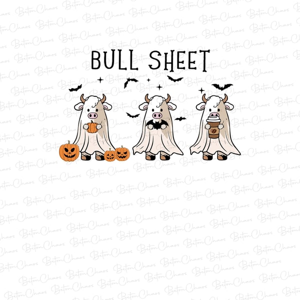 Bull Sheet PNG, Halloween Png, Bull Png, Ghost Cows Png, Funny Cow Png, Fall Png, Cow Lover Png, Spooky Season Png, Instant Download - 1.jpg